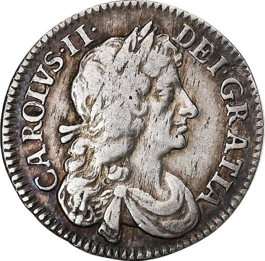 Awers monety - 4 pensy 1675 - cena srebrnej monety - Wielka Brytania, Karol II