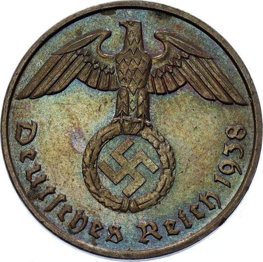 Reverse 2 Reichspfennig 1938 E "Type 1936-1940" -  Coin Value - Germany, Third Reich