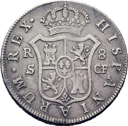 Reverso 8 reales 1779 S CF - valor de la moneda de plata - España, Carlos III