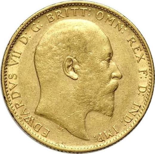 Obverse Sovereign 1906 P - Gold Coin Value - Australia, Edward VII