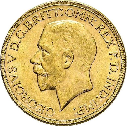 Obverse Sovereign 1931 P - Gold Coin Value - Australia, George V