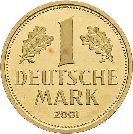 Avers 1 Mark 2001 G "Abschiedsmark" - Goldmünze Wert - Deutschland, BRD