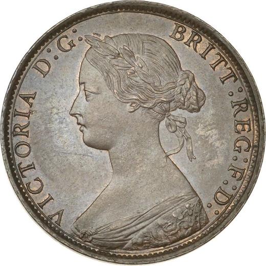 Obverse Halfpenny 1869 -  Coin Value - United Kingdom, Victoria