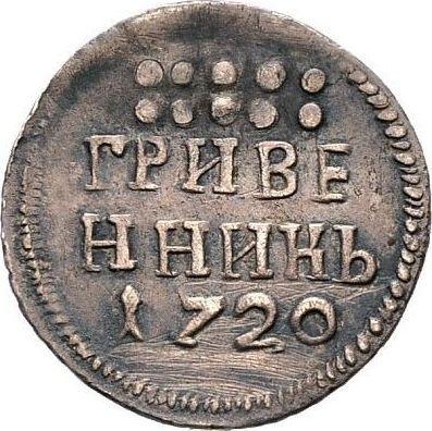 Reverse Grivennik (10 Kopeks) 1720 Arabic year - Silver Coin Value - Russia, Peter I