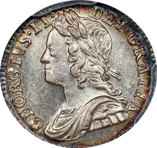 Anverso 2 peniques 1756 - valor de la moneda de plata - Gran Bretaña, Jorge II
