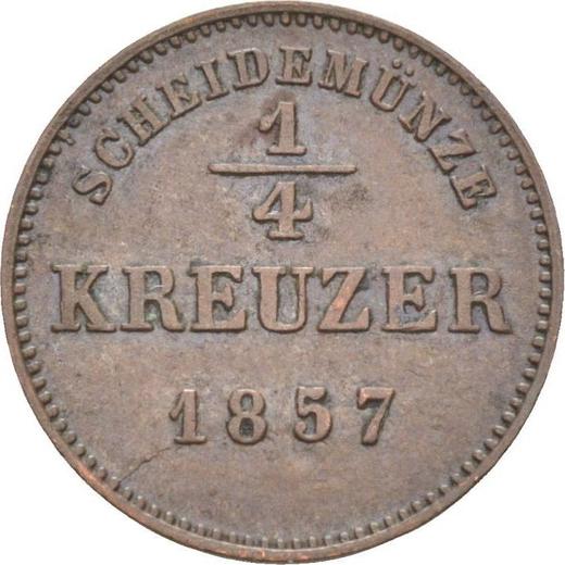 Revers 1/4 Kreuzer 1857 - Münze Wert - Schwarzburg-Rudolstadt, Friedrich Günther