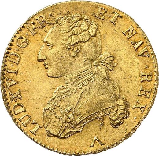 Obverse Double Louis d'Or 1784 W - Gold Coin Value - France, Louis XVI