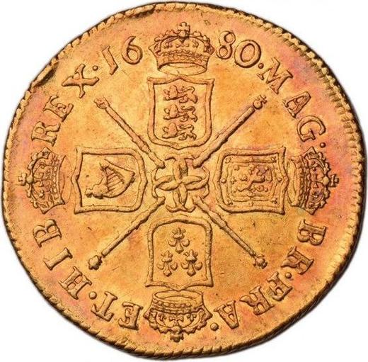 Reverse Two guinea 1680 "Second laureate bust" - Gold Coin Value - United Kingdom, Charles II