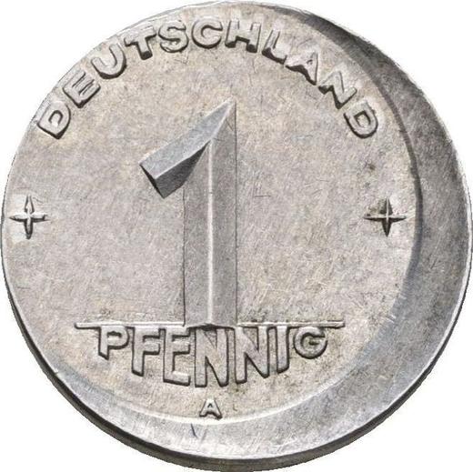 Obverse 1 Pfennig 1948-1950 Off-center strike -  Coin Value - Germany, GDR