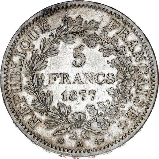 Reverse 5 Francs 1877 A "Hercules" - Silver Coin Value - France, Third Republic