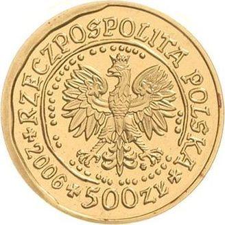 Obverse 500 Zlotych 2006 MW NR "White-tailed eagle" - Gold Coin Value - Poland, III Republic after denomination