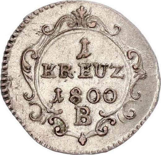 Reverse Kreuzer 1800 B - Silver Coin Value - Ansbach-Bayreuth, Frederick William III