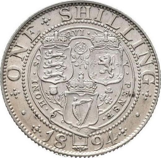 Reverse Shilling 1894 TB - Silver Coin Value - United Kingdom, Victoria