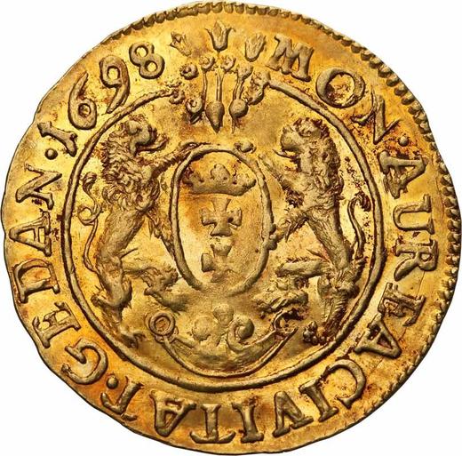 Revers Dukat 1698 "Danzig" Kleines Porträt - Goldmünze Wert - Polen, August II der Starke