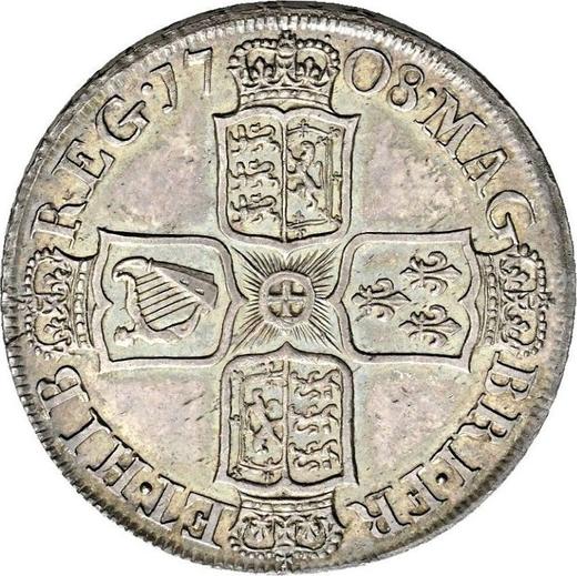 Reverso Media corona 1708 - valor de la moneda de plata - Gran Bretaña, Ana