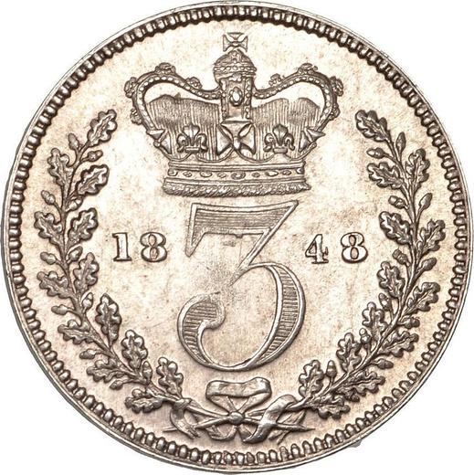Reverse Threepence 1848 - Silver Coin Value - United Kingdom, Victoria