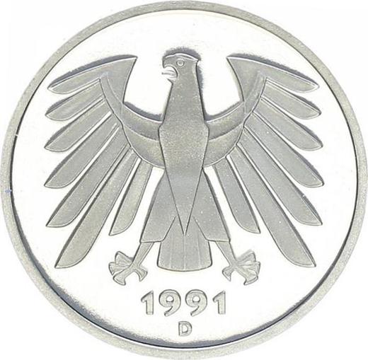 Revers 5 Mark 1991 D - Münze Wert - Deutschland, BRD