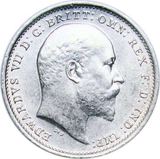 Obverse Threepence 1909 - Silver Coin Value - United Kingdom, Edward VII