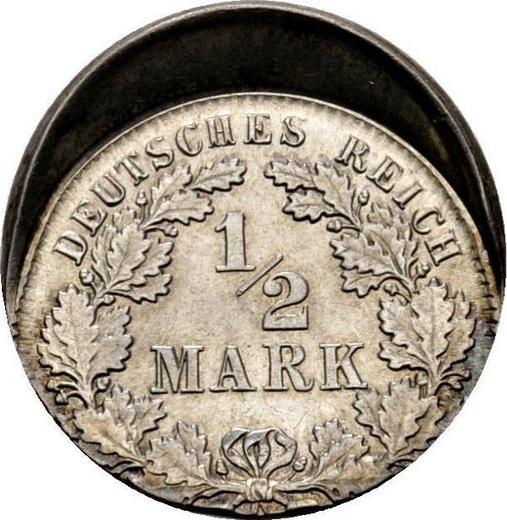 Obverse 1/2 Mark 1905-1919 "Type 1905-1919" Off-center strike - Silver Coin Value - Germany, German Empire