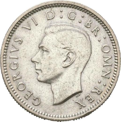 Obverse Sixpence 1942 - Silver Coin Value - United Kingdom, George VI