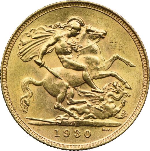 Reverse Sovereign 1930 SA - Gold Coin Value - RSA, George V
