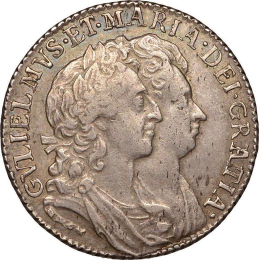 Obverse Shilling 1692 - Silver Coin Value - United Kingdom, William III and Mary II