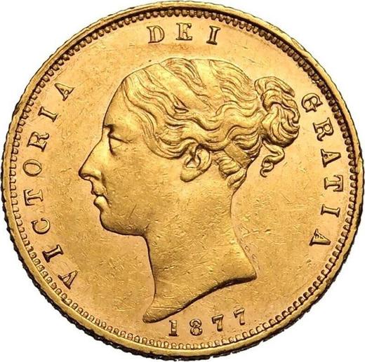 Avers 1/2 Sovereign 1877 - Goldmünze Wert - Großbritannien, Victoria