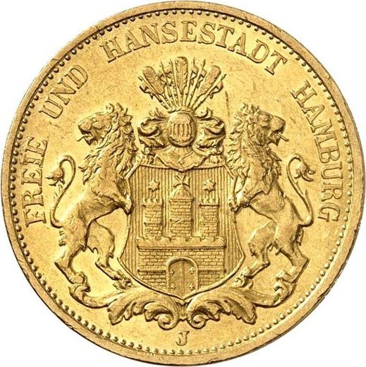 Avers 20 Mark 1893 J "Hamburg" - Goldmünze Wert - Deutschland, Deutsches Kaiserreich