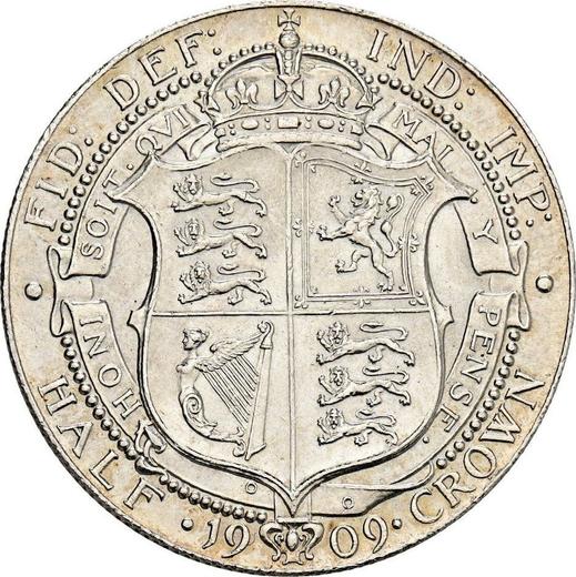 Реверс монеты - 1/2 кроны (Полукрона) 1909 года - цена серебряной монеты - Великобритания, Эдуард VII