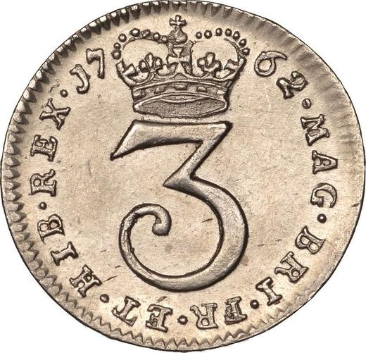 Reverse Threepence 1762 - Silver Coin Value - United Kingdom, George III