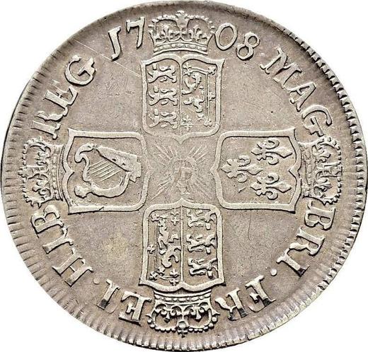 Reverso Media corona 1708 E - valor de la moneda de plata - Gran Bretaña, Ana