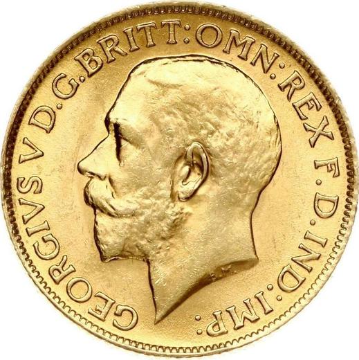 Obverse Sovereign 1913 BM - Gold Coin Value - United Kingdom, George V