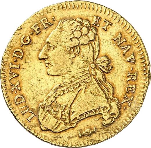 Obverse Double Louis d'Or 1777 K - Gold Coin Value - France, Louis XVI