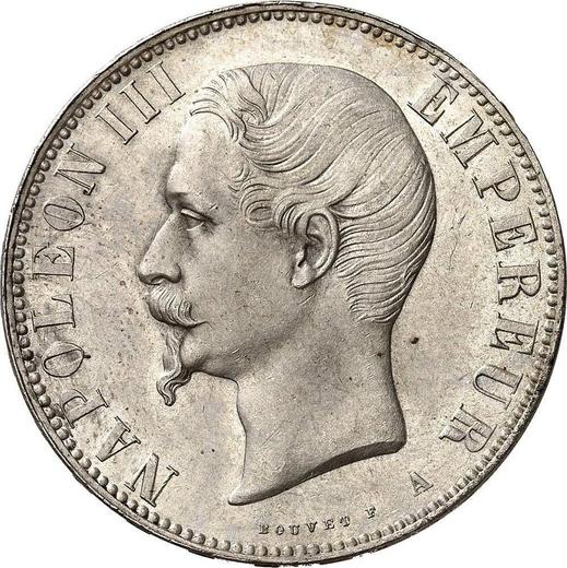 Anverso 5 francos 1855 A "Tipo 1854-1859" - valor de la moneda de plata - Francia, Napoleón III Bonaparte