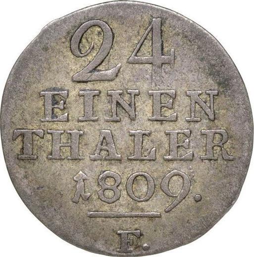 Reverse 1/24 Thaler 1809 F "Crown with ribbons" - Silver Coin Value - Westphalia, Jérôme Napoléon