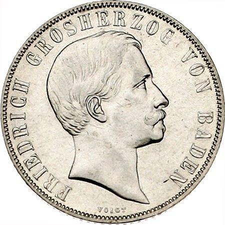 Avers Gulden 1856 "Typ 1856-1860" - Silbermünze Wert - Baden, Friedrich I