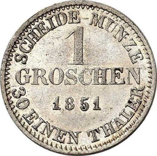 Reverse 1 Groschen 1851 F - Silver Coin Value - Saxe-Coburg and Gotha, Ernest II