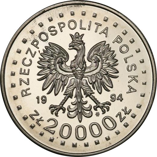 Obverse Pattern 20000 Zlotych 1994 MW ANR "200th Anniversary Of The Kosciuszko Uprising" Nickel - Coin Value - Poland, III Republic before denomination