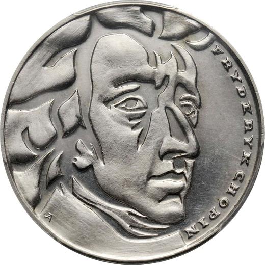 Reverse Pattern 50 Zlotych 1972 MW "Fryderyk Chopin" Silver Without inscription PRÓBA - Silver Coin Value - Poland, Peoples Republic