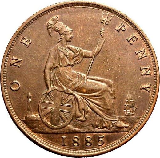 Revers 1 Penny 1885 "Typ 1860-1894" - Münze Wert - Großbritannien, Victoria