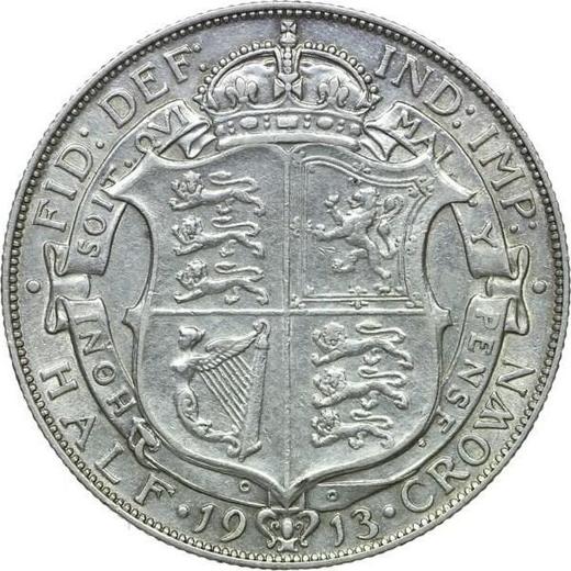 Reverse Halfcrown 1913 - Silver Coin Value - United Kingdom, George V