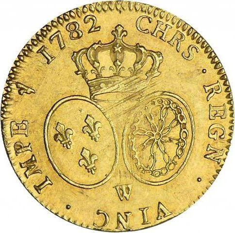 Reverse Double Louis d'Or 1782 W - Gold Coin Value - France, Louis XVI