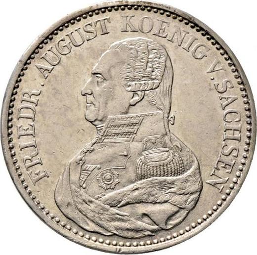 Awers monety - Talar 1827 S "Górniczy" - cena srebrnej monety - Saksonia-Albertyna, Fryderyk August I