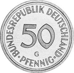 Obverse 50 Pfennig 1996 G -  Coin Value - Germany, FRG