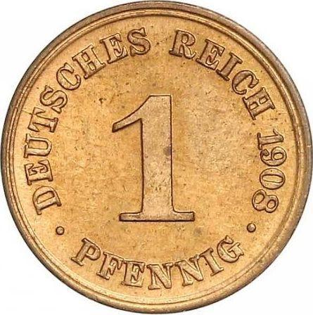 Obverse 1 Pfennig 1908 D "Type 1890-1916" - Coin Value - Germany, German Empire
