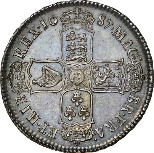 Reverse Halfcrown 1687 "Second laureate bust" - Silver Coin Value - United Kingdom, James II
