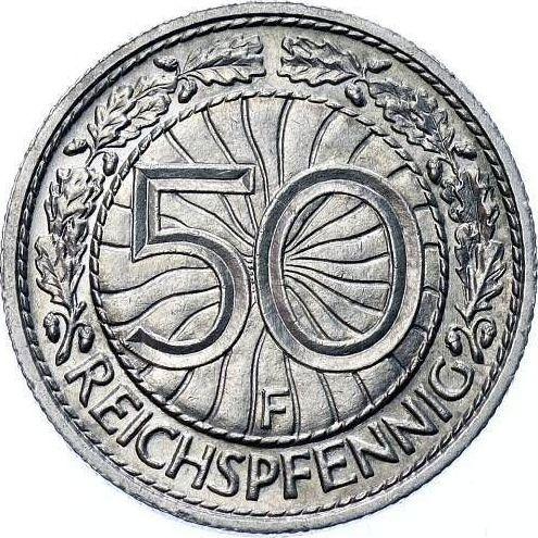 Reverse 50 Reichspfennig 1937 F - Coin Value - Germany, Weimar Republic