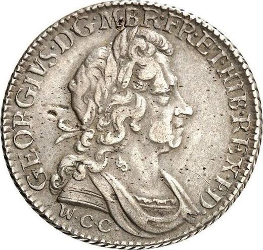 Obverse Shilling 1723 WCC "Second draped bust" Roses and "CC" in angles - Silver Coin Value - United Kingdom, George I