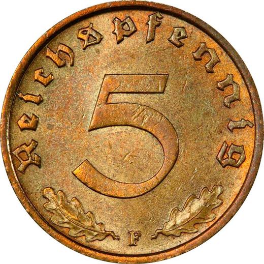 Obverse 5 Reichspfennig 1939 F "Type 1936-1939" -  Coin Value - Germany, Third Reich