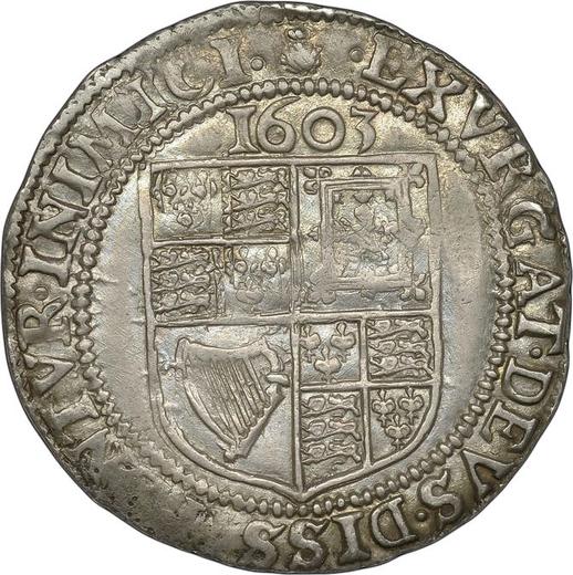 Rewers monety - 6 pensow 1603 "Pierwszy popiersie" - cena srebrnej monety - Wielka Brytania, Jakub I